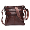 Genuine Leather Crossbody Shoulder Bag Vintage Multi Pocket Sling Bag For Men