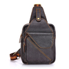 Genuine Leather Men Casual Crossbody Bag Cowhide Outdoor Chest Bag