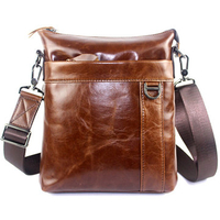 Genuine Leather Men Messenger Bag Business Retro Crossbody Shoulder Bags