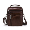 Genuine Leather Mini Shoulder Bag Multi-functional Vintage Casual Crossbody Bag For Men