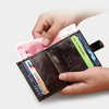 Genuine Leather Portable 15 Card Slots Card Holder Vintage Wallet For Men