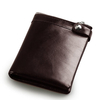 Genuine Leather Short Wallet 8 Card Holders Business Coin Bag For Men