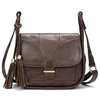Genuine Leather Sling Bag Shoulder Bags Vintage Tassel Crossbody Bags For Women