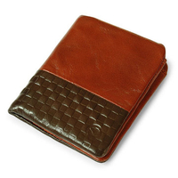 Genuine Leather Soft Face Wallet Patchwork 8 Card Slots Coin Bag Card Holder For Women