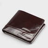 Genuine Leather Soft Wallet 7 Card Holders Business Coin Bag For Men