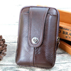 Genuine Leather Vintage 5.5 Inch Cellphone Waist Bag For Men