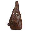 Genuine Leather Vintage Chest Bag Crossbody Bag For Men