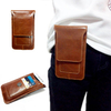 Genuine Leather Waist Bag 3 Card Holders Casual Outdoor Hanging Bag For Men