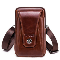 Genuine Leather Waist Bag Vintage Crossbody Bag For Men