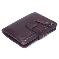 Genuine Leather Wallet 6 Card Slots Card Holder Cowhide Coin Purse For Women Men