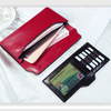 Genuine Leather Women Simple Ultrathin Wallet Purse Card Holder Card Bag