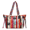 Genuine Leather Women Stylish Patchwork Handbag Multi-colors Shoulder Bags