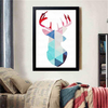 Geometric Coral Deer Canvas Printing Wall Art Poster Unframed Picture Home Decor