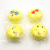 Giggle Bread Squishy Yellow Emoji Bun Bread 9cm Slow Rising Phone Bag Strap Collection Deocor Gift