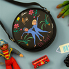 Girl PU Leather Crossbody Bag Cartoon Funny Casual Shoulder Bag