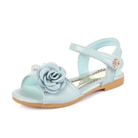 Girls Flower Pearl Breathable Cute Squishy Flat Casual Sandals Shoes