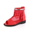Girls High Tops Peep Toe Lace Mesh Tassel Flat Casual Breathable Sandals