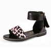 Girls Peep Toe Fashionable Squishy Casual Leopard Roman Sandals