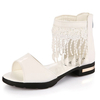 Girls Peep Toe Sandals Tassel Fashion Lace Fringe Gladiator Shoes