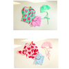 Girls Small Fresh Peach Split Swimsuit Smile Trunks Elastic Bathing Suits