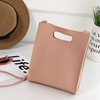Girls Soft PU Leather Tote Bag Handbag Elegant Square Shulder Bag