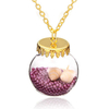 Glass Ball Trumpet Shell Starfish Pendant Necklace