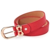 Gold Bow Princess Slim Skinny Embellished PU Leather Belt