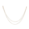 Gold Double Layers Pearl Cross Body Chain Necklace