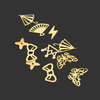 Gold Metal DIY Round Nail Art Decoration Wheel