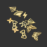 Gold Metal DIY Round Nail Art Decoration Wheel