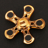 Gold Tri-Spinner Fidget Toy EDC Aluminum Alloy Hand Finger Spinner Desk Focus