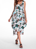 Gracila Bohemian Women Sleeveless Floral Printed Irregular Hem Dresses