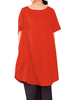 Gracila Casual Women Short Sleeve Pure Color O-neck Loose Shirts