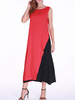 Gracila Contrast Color Patchwork Sleeveless Women Dresses
