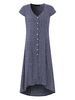 Gracila Print Irregular V-neck Short Sleeve Maxi Dress For Women