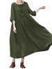 Gracila Pure Color Loose Dresses