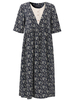 Gracila Vintage Women False Two Pieces Floral Casual Print Dresses