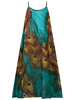 Gracila Women Bohemian Printed Spaghetti Strap Loose Dresses