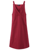 Gracila Women Casual Solid Color V-Neck Overalls Dresses