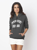 Gracila Women Casual Thicken Letter Print Hooded Hoodie
