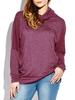 Gracila Women Casual Turtleneck Irregular Long Sleeve T-shirt