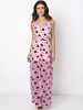 Gracila Women Sexy Floral Print Backless Slit Sleeveless Maxi Dress