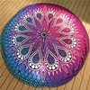 Gradient Color Round Beach Towel Cotton Scarf Shawl Yoga Mat Tapestry Wall Hanging