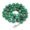 Green Gorgouese Malachite Gem Round Beads Necklace for Women