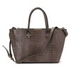 Grey Women Crocodile Veins Handbag Retro Leisure Crossbody Bag