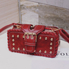 Grils Rivets Weaving Phone Bag Elegant Evening Clutches Bag Crossbody Bag