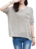 Hallow Out Solid Acrylic Knit Loose Elegant Casual Women Sweater