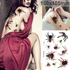 Halloween 3D Spider Paster Halloween Makeup Scars Terror Festival Sticker