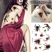 Halloween 3D Spider Paster Halloween Makeup Scars Terror Festival Sticker