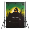 Halloween Grave Theme Pumpkin Photography background Silk Backdrop